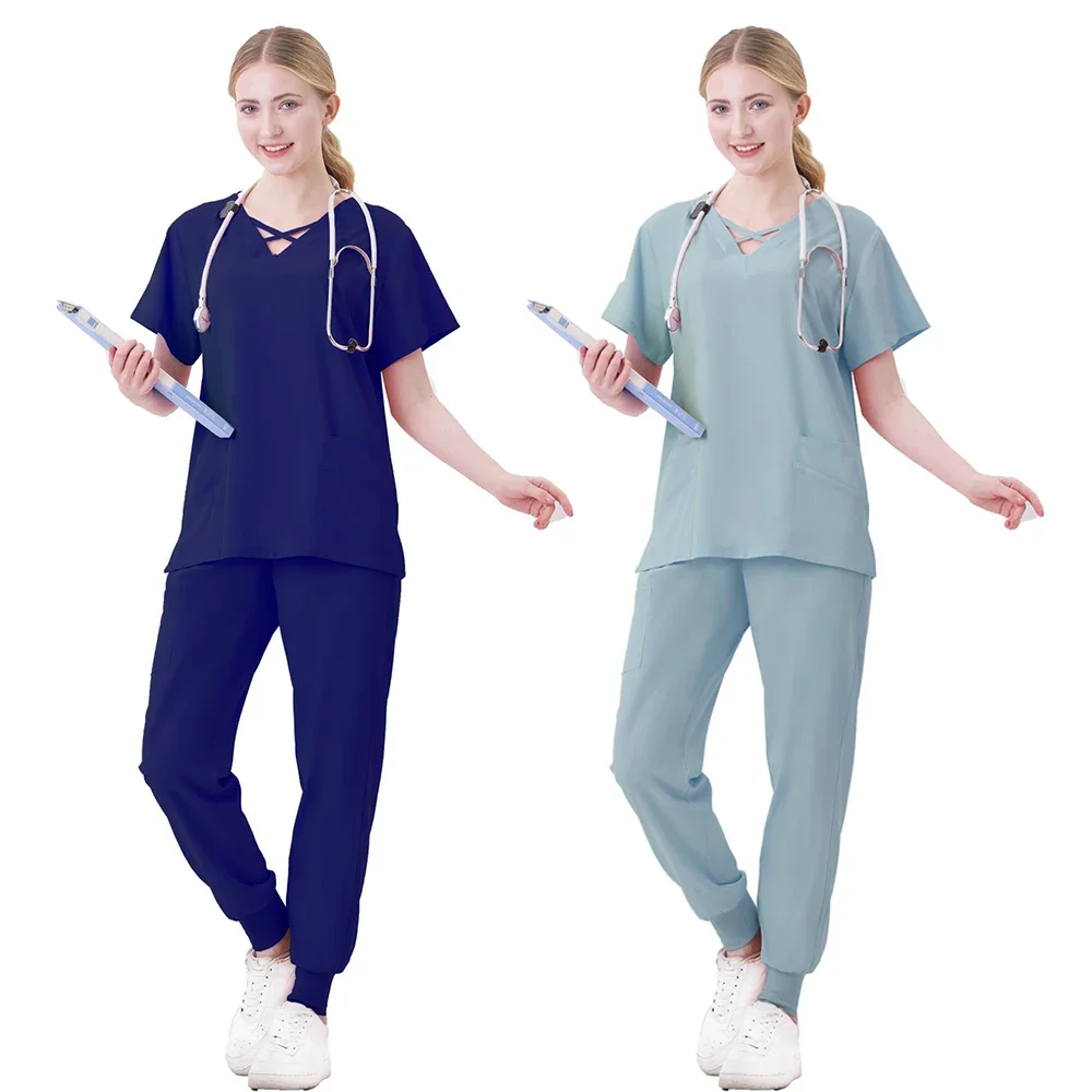 Peelings medizinische Uniformen Frau mehrfarbige Spa Schönheit Uniform Zahnarzt Veterinär Arbeits kleidung Unisex Apotheke Klinik Peeling-Set