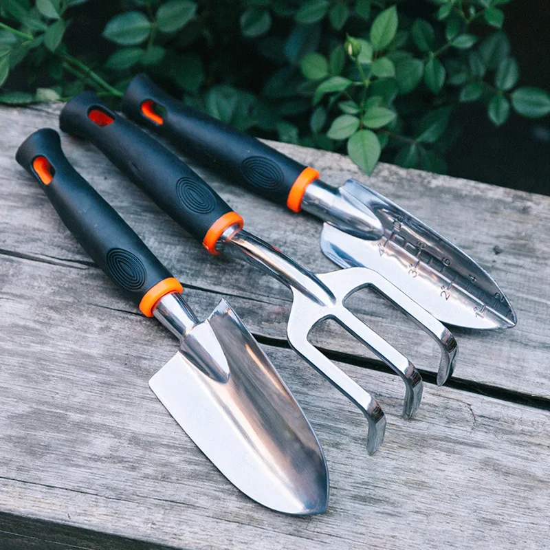 3PCS ガーデンアートツールセット 3ピース便利な家庭用小型鉄製シャベル 土壌をほぐしたり花を植えたりするのに最適
