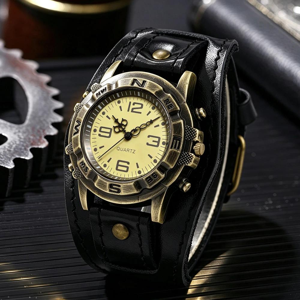 1 PC Niche Design Handsome Men's Quartz Watch with Multiple Styles and Colors To Choose From, Box Not Included