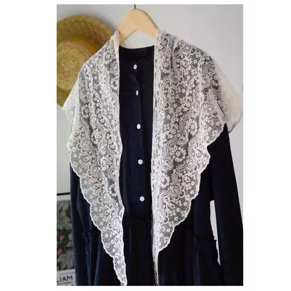 

Trendy Lace Trim Fart Curtain Slim Fit Y2K Hip Curtain Jeans Decoration Pretty Apron Wrap Skirt for Women