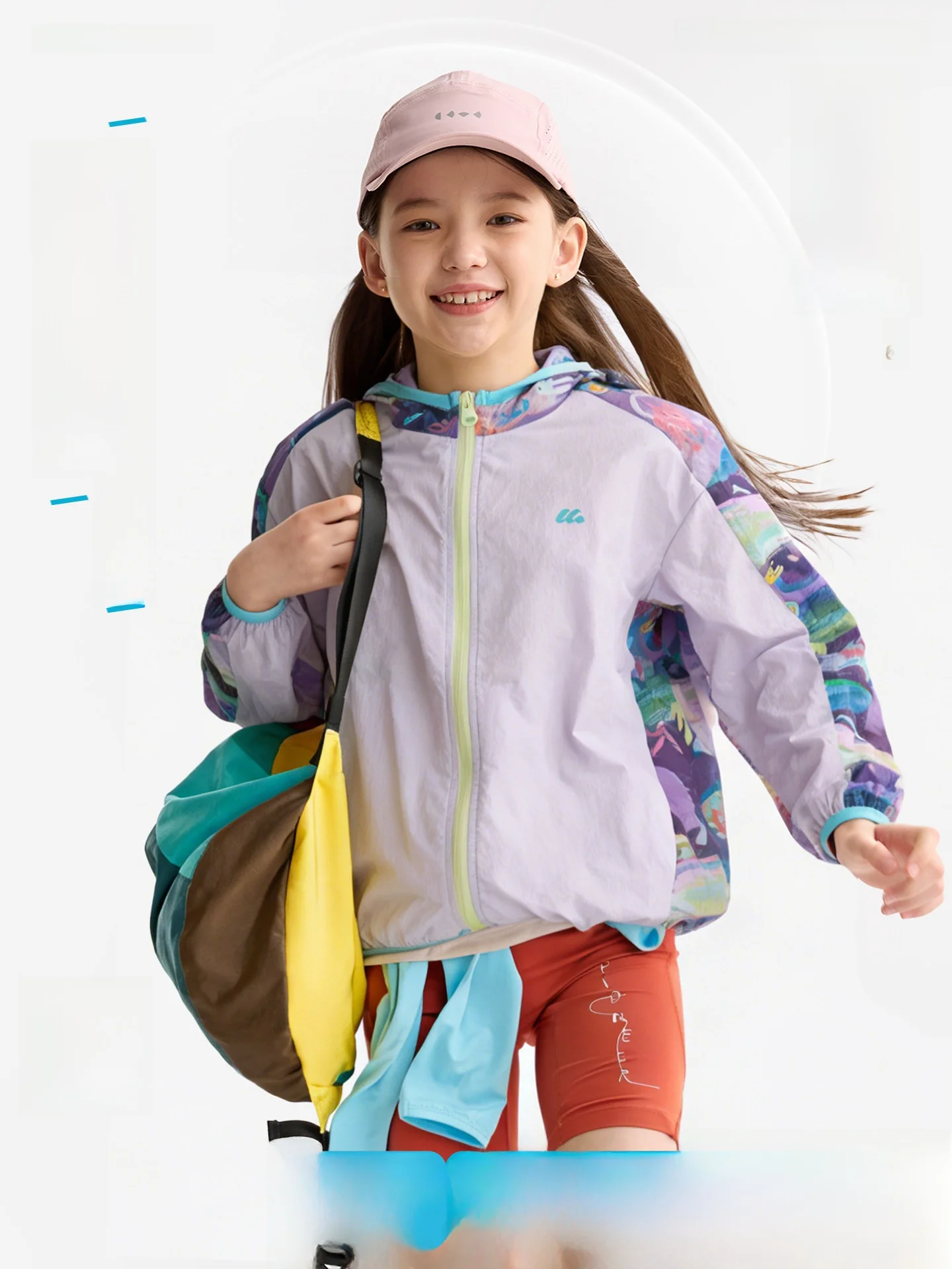 

Purrfect Diary Children's Dyed Sun Protection Clothing Long Sleeve Hooded Jacket Boys Girls Kids Summer Anti-Uv Outwear