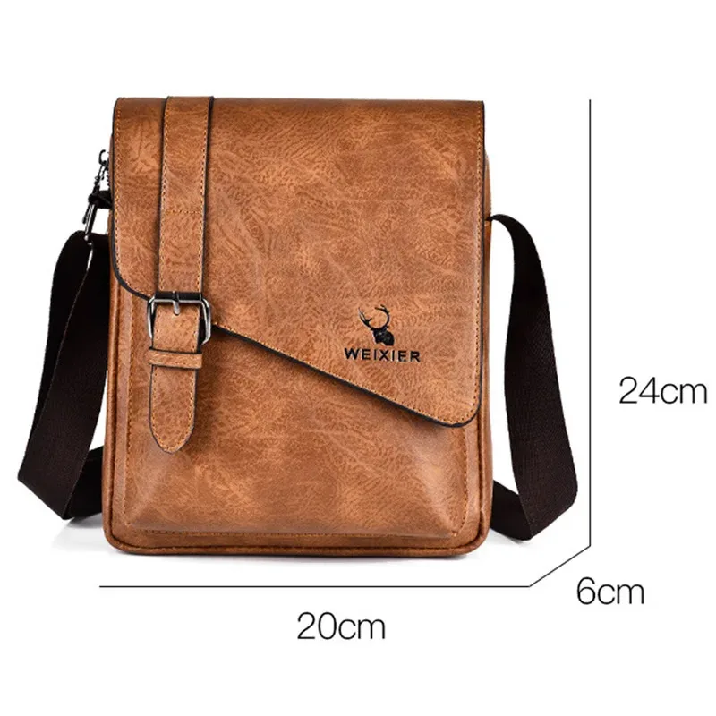 

Men's Vintage Shoulder Bag With Multiple Compartments Large Capacity Travel Business