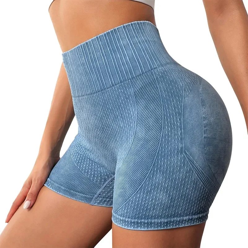 

Seamless Knitted Buttock Sports New Shorts Running Yoga Fitness Pants Tight Quick Dry Training Yoga Shorts Women
