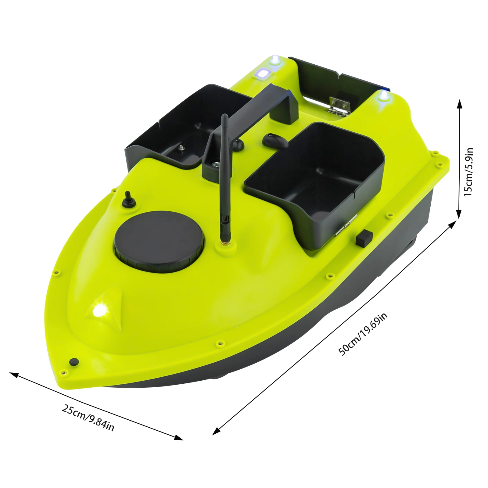 Tragbares Angelköderboot mit Fernbedienung GPS-Signal 2 X 5200 mAh Li-Ionen-Akkus Angelköderboot – Detail 5