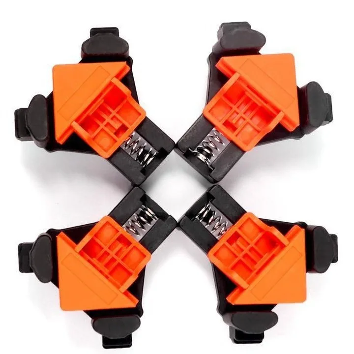 2/4PCS Right Angle Fixing Clip Woodworking Clamp Adjustable Swing Corner Clamp Corner Clip Fixer for Welding Drilling Cabinets view 5
