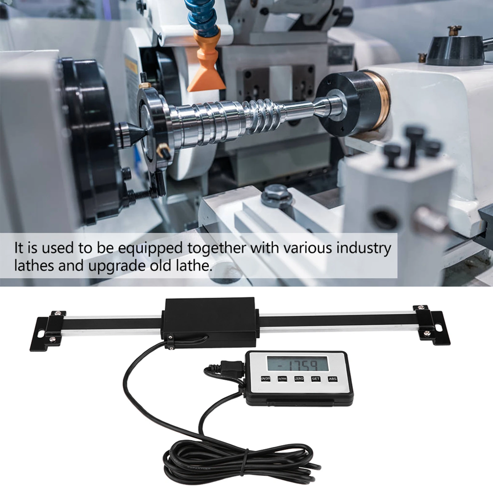 0-300mm Accurate Digital Linear Scale LCD Readout Kit for Milling Machines Lathes 300mm Readout Scale Remote Linear Scale