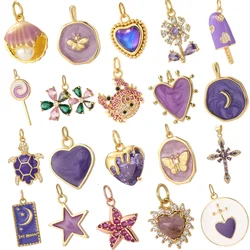 Cute Heart Charms for Jewelry Making Supplies Stainless Steel Chain Dijes Diy Woman Earrings Necklace Braclet High Quality Charm