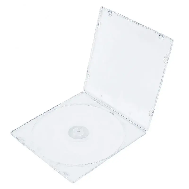 Case 5.2mm Single Ultrathin Standard Clear Package Portable CDR Disc Album Storage Organizer Box For Home Cinema