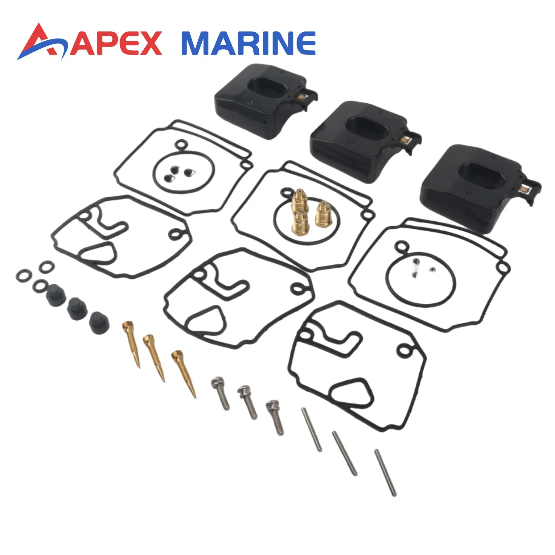 3 Sets 6H4-W0093-03 Carburetor Rebuild Kit for Yamaha Outboard Engine 2 Stroke 40 50 HP Repair Parts Replacement 6H4-W0093-02 view 6