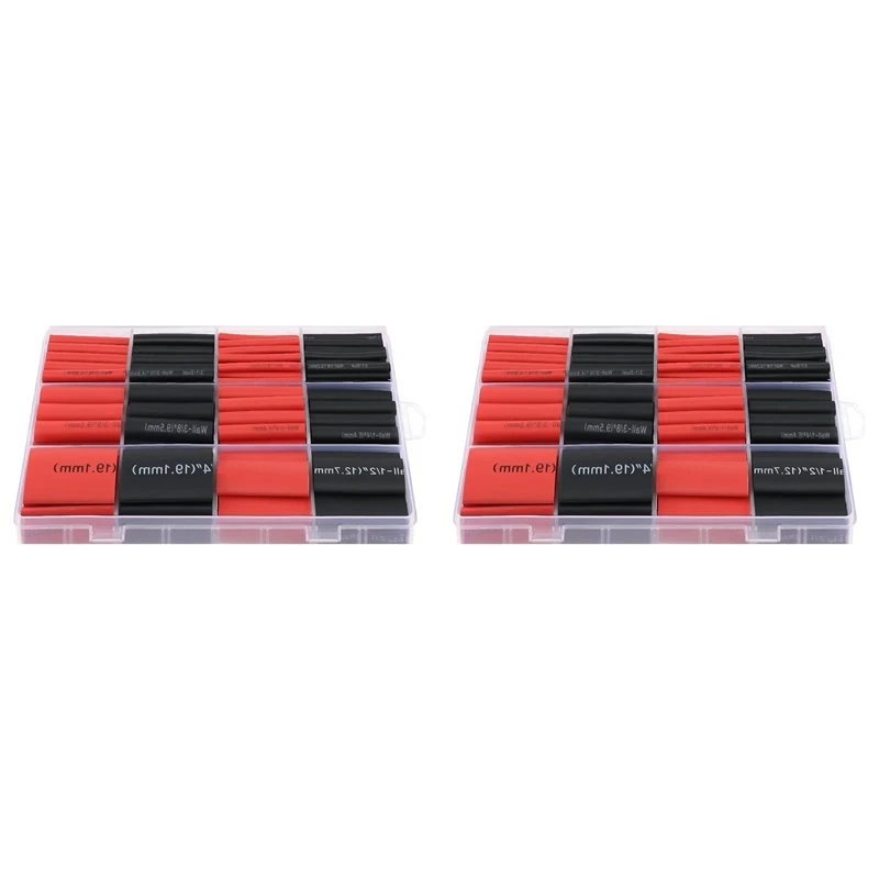 Y42A-440PCS 3:1 Heat Shrink Tubing Kit, Adhesive Lined Marine Resistant Grade Shrink Wrap - 1.75In Length 6 Size 1/8In-3/4In
