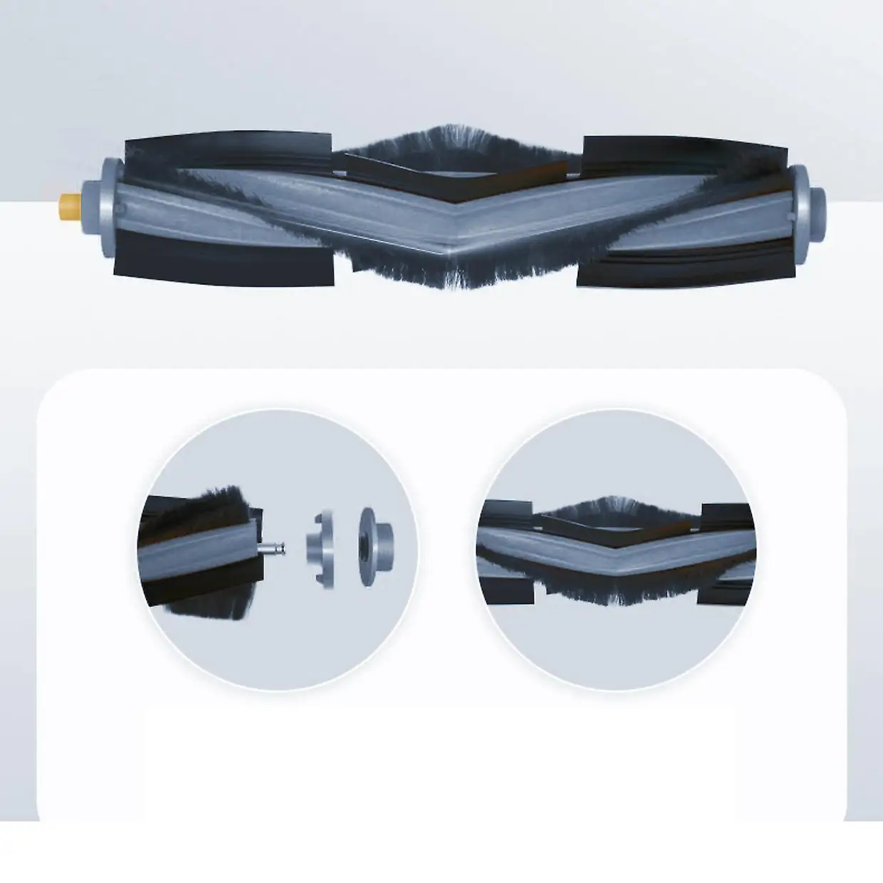 2 Pcs Rolling Brush For Ecovacs X1 Turbo Omni Robot Vacuum Cleaner