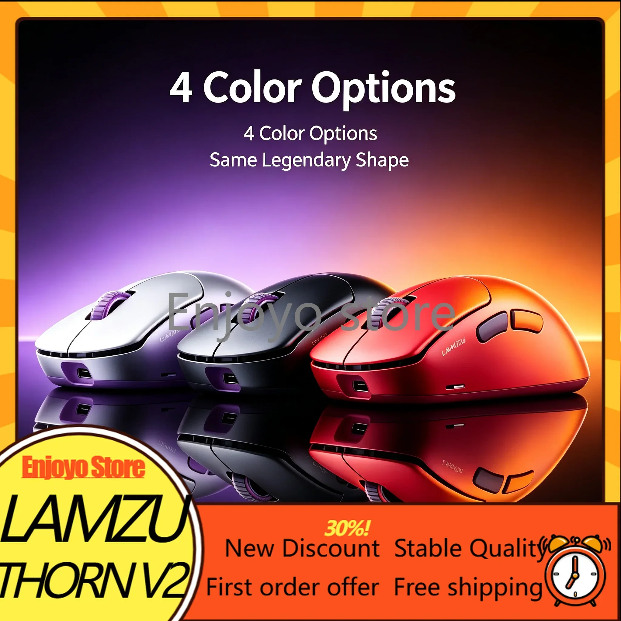 New LAMZU THORN V2 Dual‑Mode Gaming Mouse,8000Hz Nordic 54H20 MCU 55g Ergonomic 2.4G Wireless & Wired Gaming Mice for PC Gamers