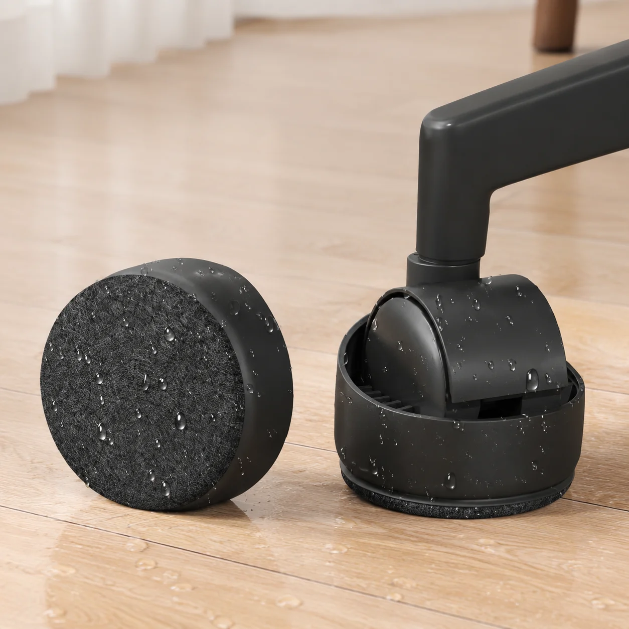 Wheel Cover for Wheelchair & Computer Chair, Office Chair Caster Pads, Anti‑Slip Silent Foot Pads for Protecting Floors