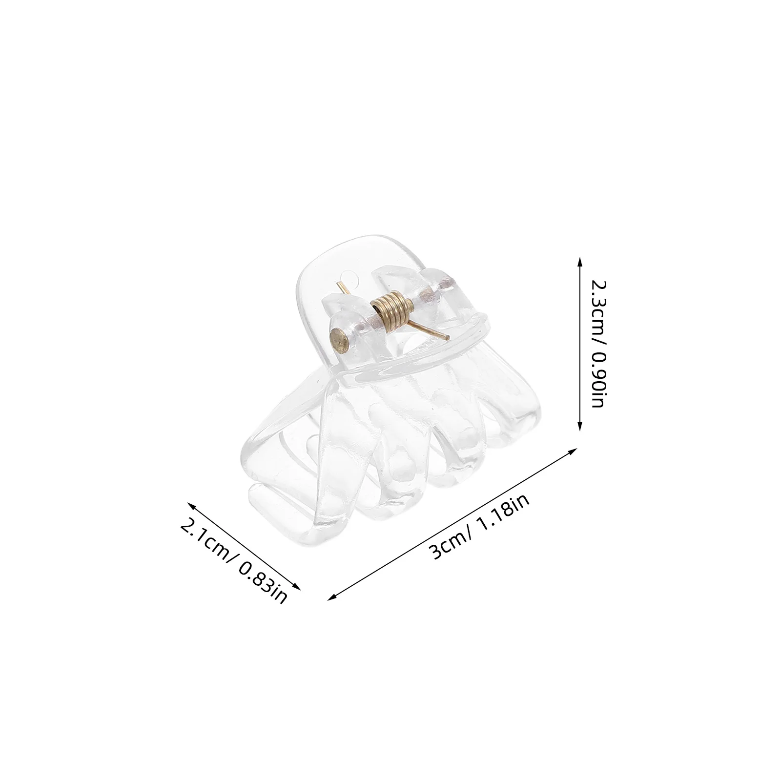 24 peças garras de cabelo de polvo pequeno plástico durável transparente acessórios de aperto de cabelo para mulheres uso diário