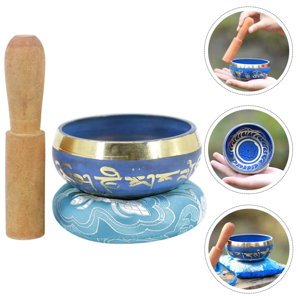 

1Set Tibetan Singing Bowl Meditation Sound Bowl for Yoga Copper Buddhism Decor Relax Relief