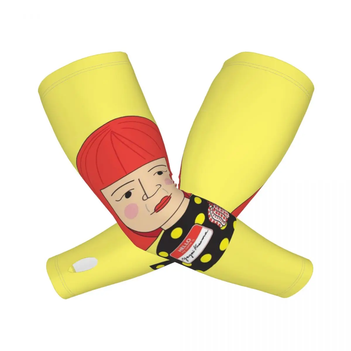 Yayoi Kusama Pittura astratta (1) Manicotti per esterni Copertura di protezione solare UV Manicotti per tatuaggi da ciclismo estivi in seta ghiacciata