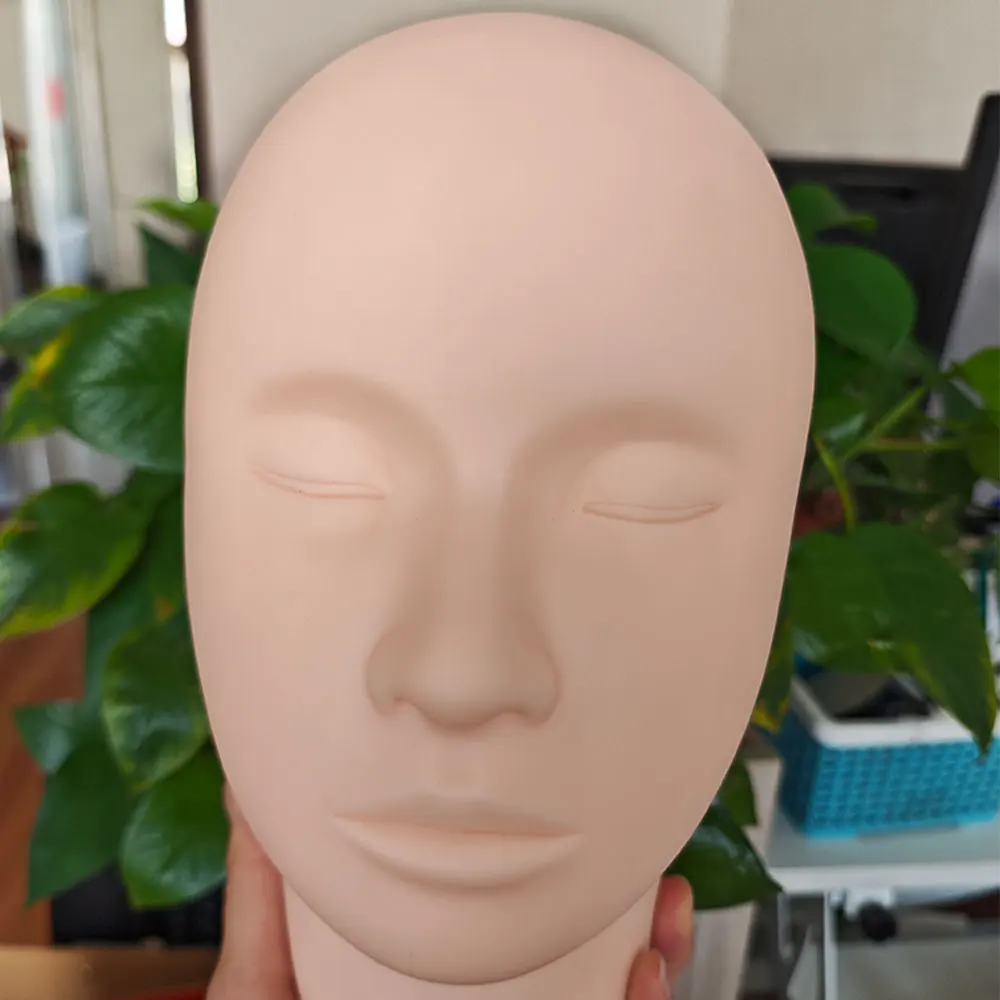 

Makeup Practice Face Mannequin Head for Girls with Lash Extension Practice Eyelashes Makeup Massage Tool Learning Beauty Kit