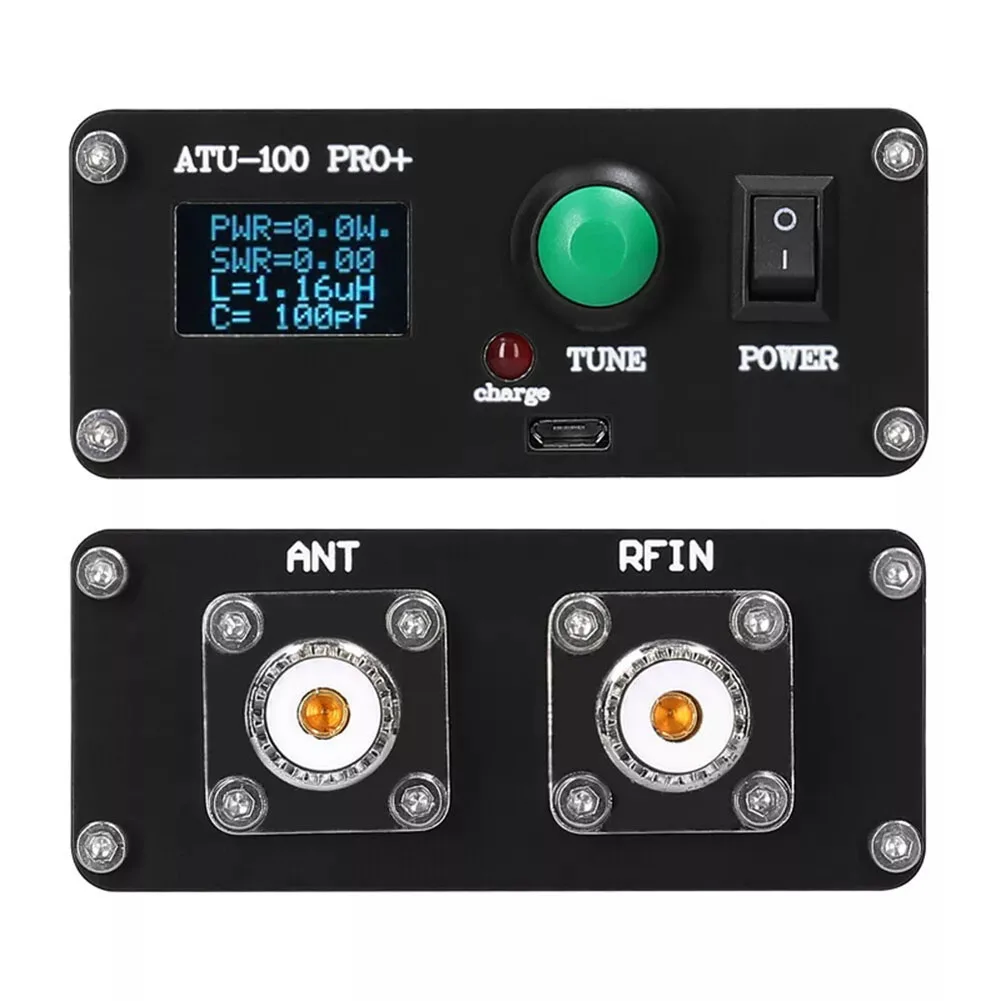 For Battery Operation Wideband Tuner ATU-100 Pro Radio Tracking Portable Antenna Tuner With Battery Energy Saving