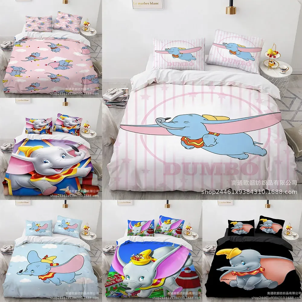 Dumbo Movie Bedding Sets Comforter Quilt Bed Cover Duvet Cover Pillow Case 2-3 Pieces Sets Kids Adult Size Home Decoration