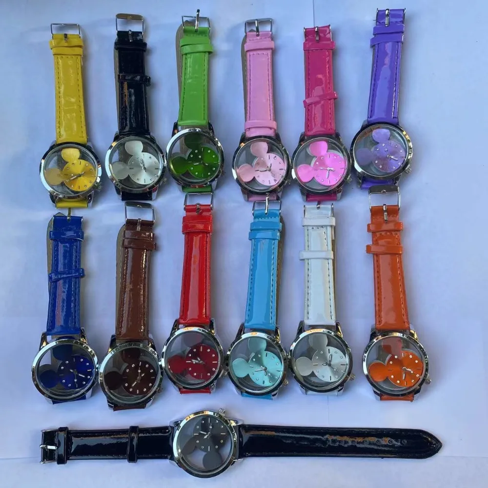 ใหม่นาฬิกาผู้ใหญ่วัยรุ่นดิสนีย์มิกกี้เมาส์การ์ตูนคลาสสิกนาฬิกาควอตซ์สำหรับผู้หญิงเด็กสาววัยรุ่น Fashion Jam Tangan ดร็อปชิปปิ้ง
