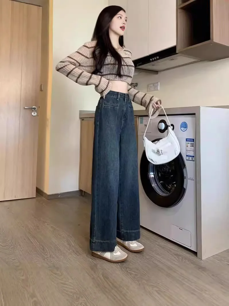 ワイドレッグパンツ 若い女性 エレガントな女性用 秋 刺繍 レギュラーフィット レディース プロフェッショナル パッチワーク コーデュロイ ニット ジャカード インス