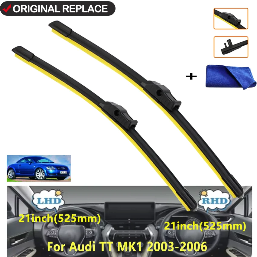 Wiper Front Wiper Blades For Audi TT MK1 2003 2004 2005 2006 Windshield Windscreen Front Window 21\