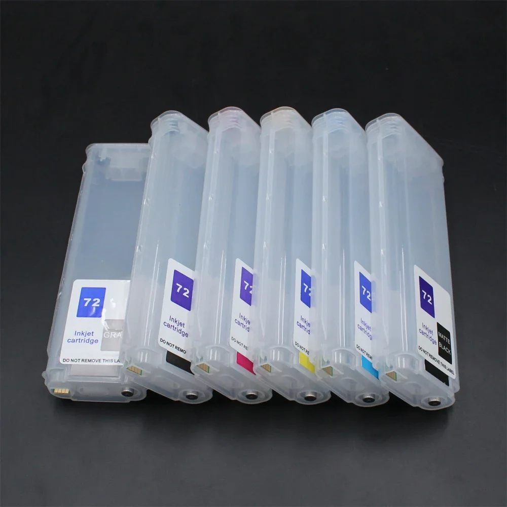 6 Colors/Set Refill Ink Cartridges With ARC For HP Designjet T610 T620 T770 T790 T1100 T1300 T2300 Printer For HP 72 Chips
