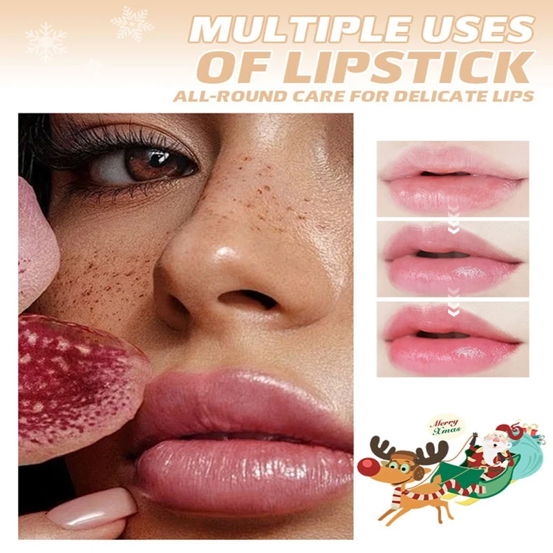 세 가지 색상 변하는 립스틱, 보습 및 진정 효과, 온도에 따라 색상이 변하는, 상쾌하고 끈적이지 않는 립스틱 세트