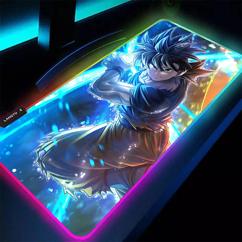 

New Mouse Pad Gaming Home Mousepad Anime Dragon Balls Keyboard Pad RGB Office PC Carpet LED Laptop Mice Pad Accessories Desk Mat