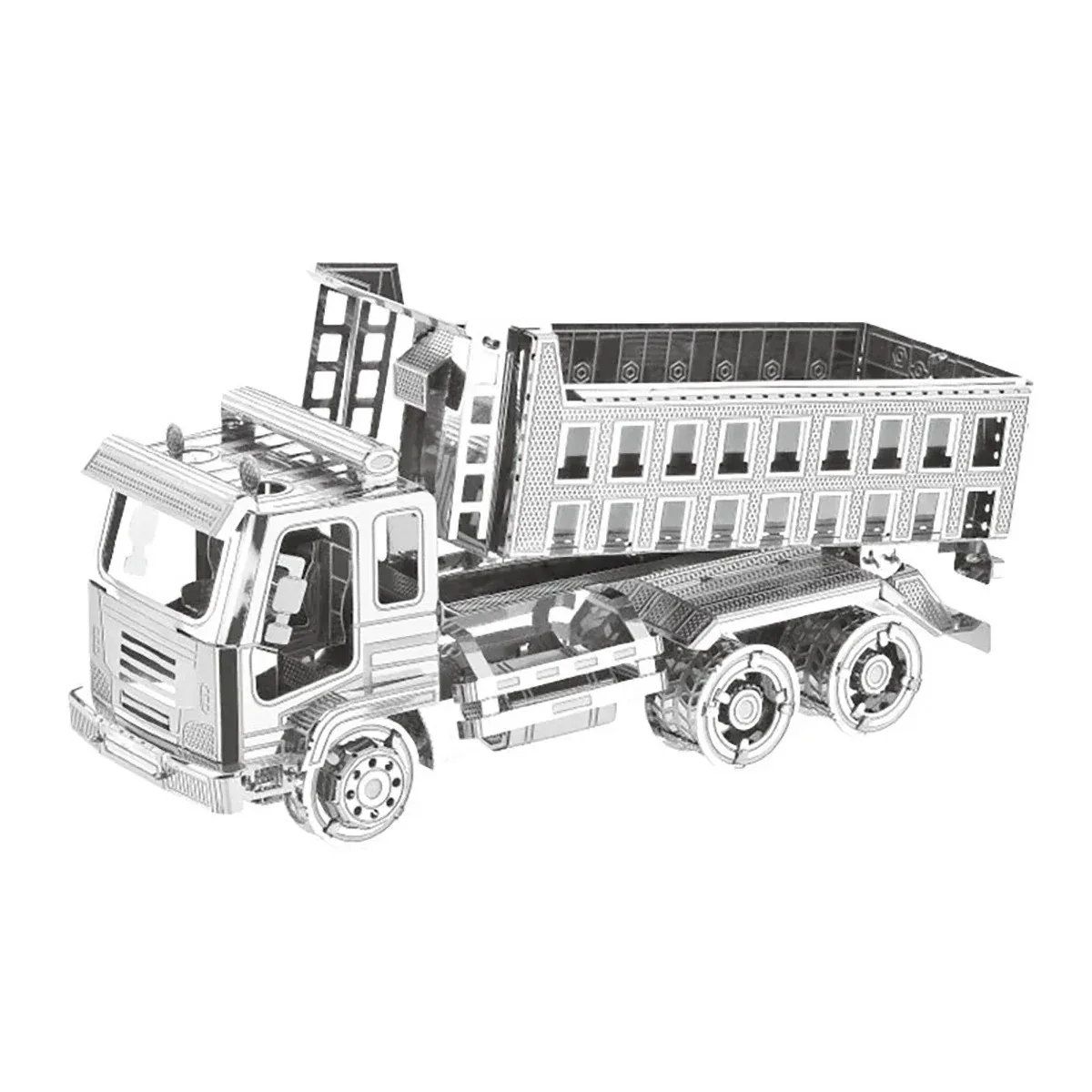3D Metal Puzzle Dump Truck Engineering Vehicle Laser Cutting Kits Assembly Model Jigsaw Puzzle Decoration Toys for Adult Kids