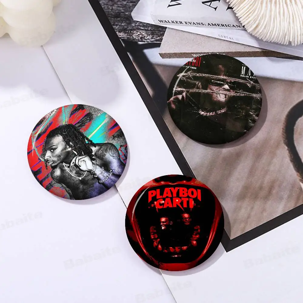 

Rapper Playboi Carti Tinplate Soft Button Pin Brooch Metal Badge Custom Jewelry Accessories Hat Bag Lapel