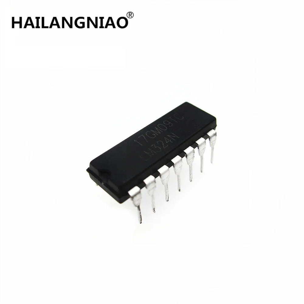 Amplifier LM324 DIP, 100 buah LM324P DIP14 LM324N