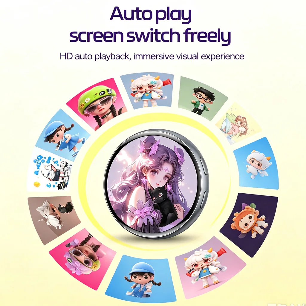 Dynamic Electronic Badge Display Pin 1.5 In Touch Screen Anime E-Badge For Game Peripherals Excellent Fans Friends Birthday Gift