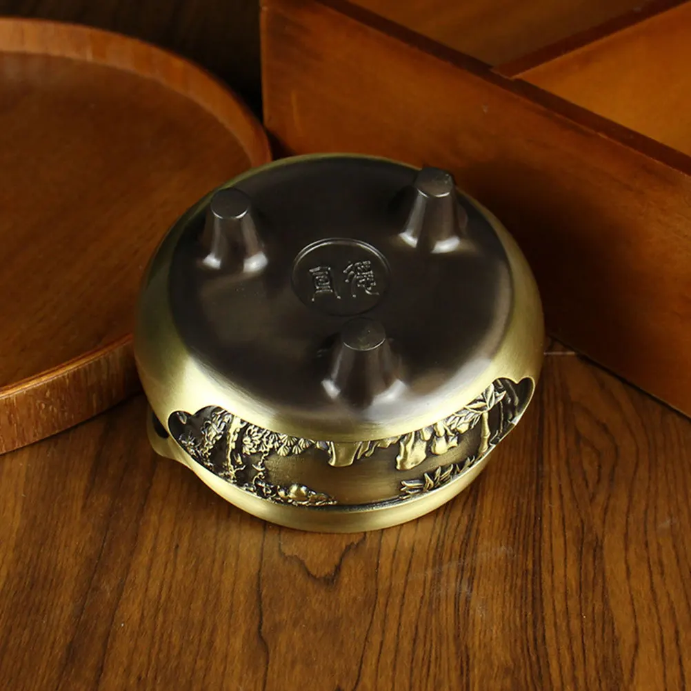 

Brass Incense Burner Indoor Vintage Incense Stick Holder Decorative Retro Censer Home Ornament Wood Censer Indoor Ornament,