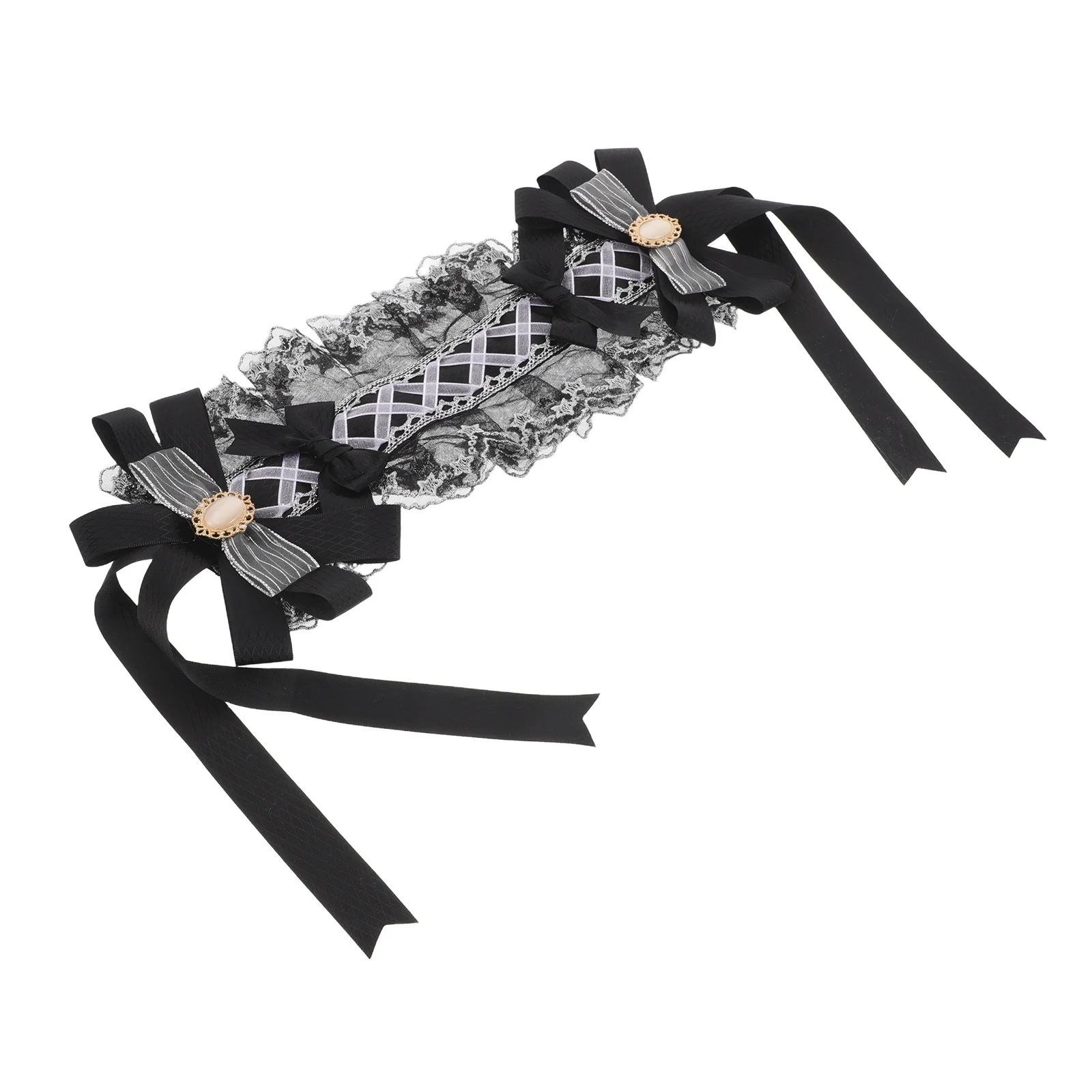 

Lolita Lace Bowknot Headband Elegant Vintage Hairband Soft Comfortable Maid Costume Cosplay Hair Accessories Party Role Play