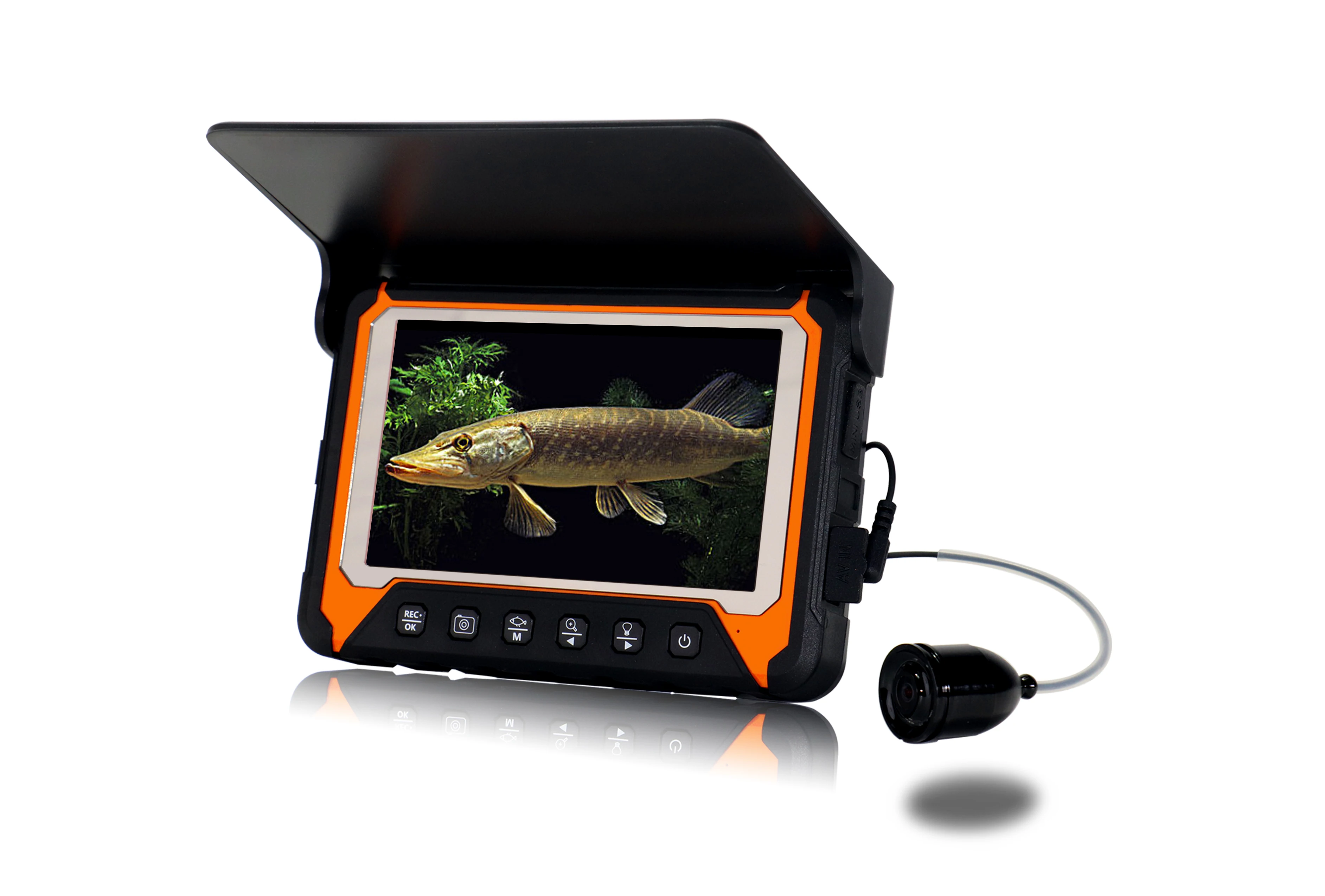 5 Inch IPS Screen  Wide Angle Underwater 15/30M Fishing Camera DVR Take Photo and Video Fish Finder