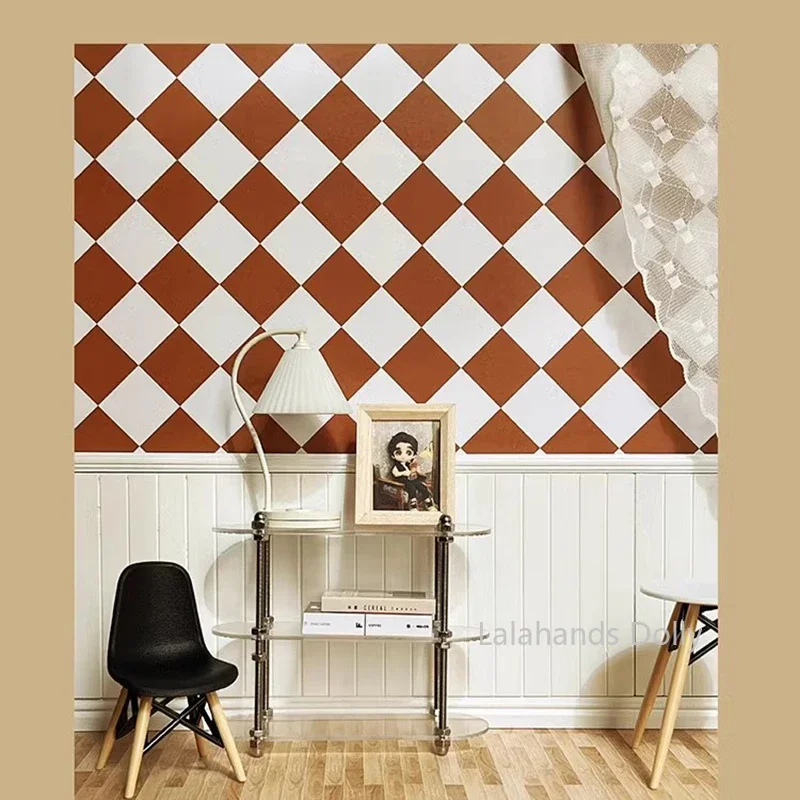 1:12 DIY Dollhouse (20x28cm)Adhesive Wallpaper on The Back for Kitchen(viscous) Living Room Bedroom Floor Decoration Accessories
