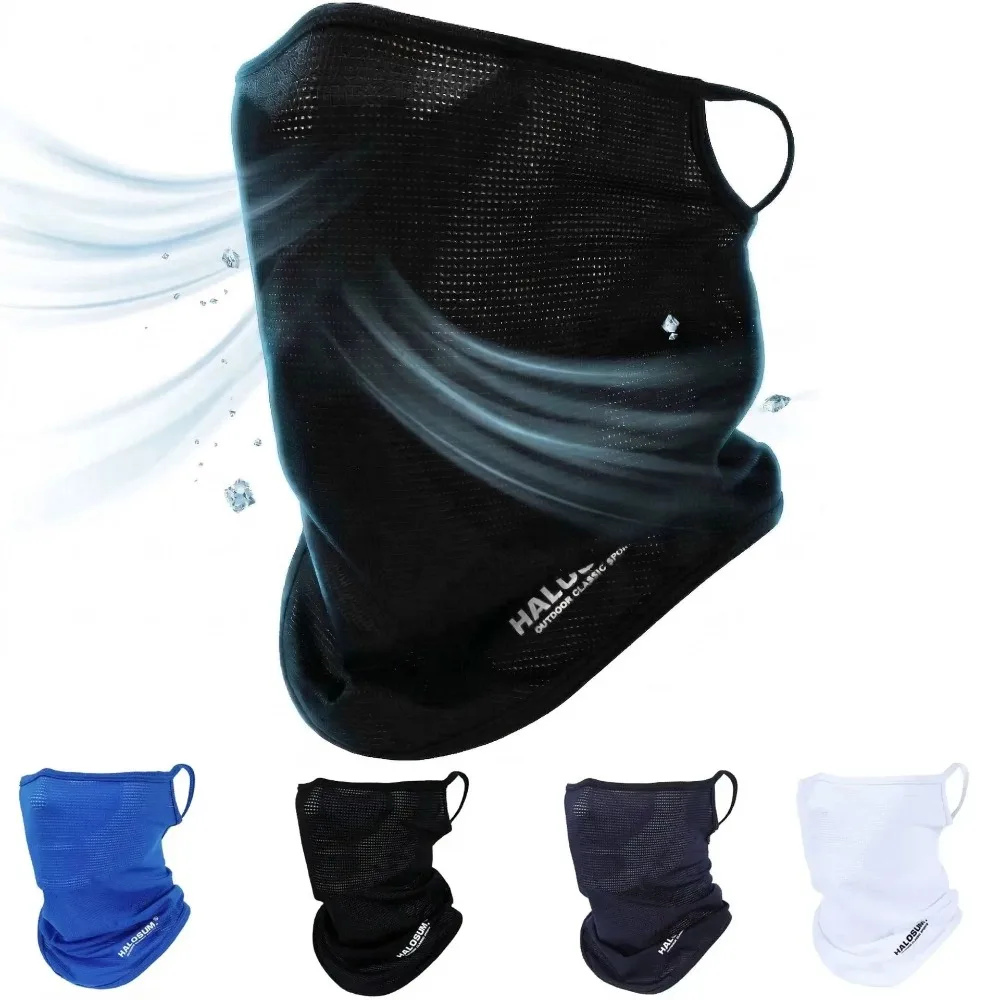 Sommerliche Eisseide Vollgesichtsmaske Balaclava Atmungsaktiver Sonnen- und UV-Schutz Motorrad-Schal Nackenwärmer für Outdoor-Aktivitäten