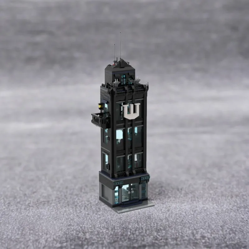 1267pcs MOC Wayne Tower Encounter Super Heroes Dark Knight Model Building Blocks Design Collection Parts Bundle Vehicle Toy Gift