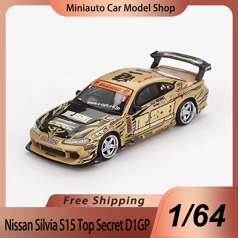 

New In Stock Minigt 1:64 Nissan S15 Silvia Top Secret D1gp Alloy Miniature Chevrolet Corvette Z06 Diecast Model Toys Custom Gift