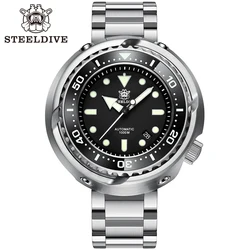 STEELDIVE Design SD1978 Diver Watch 316L Stainless Steel Case 1000M 100Bar Water Resistant Japan NH35 Automatic Tuna Wristwatch