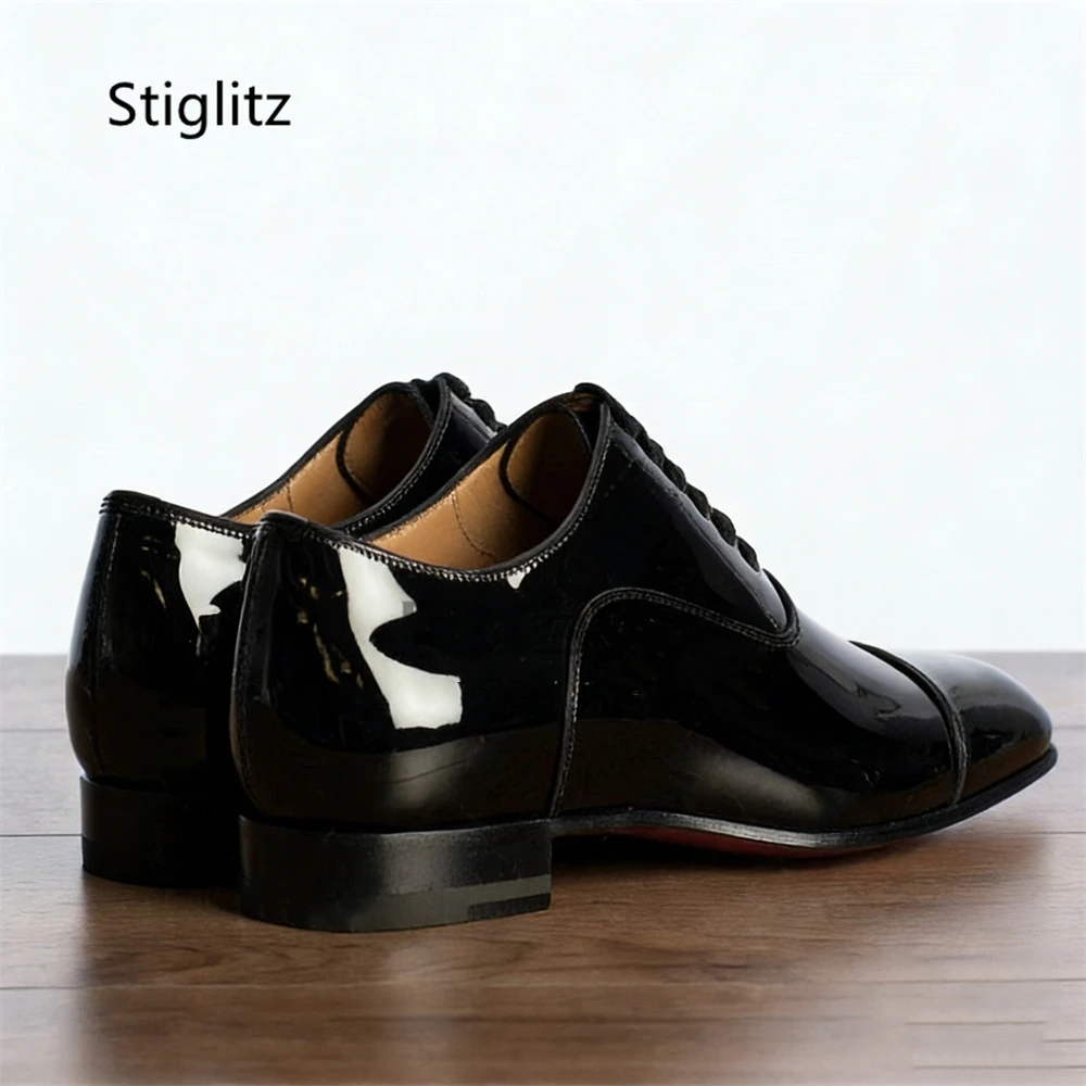 

Мужские кожаные туфли-оксфорды на шнуровке, черные, в британском стиле, элегантные деловые туфли ручной работы для офиса