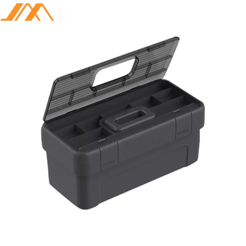 

JIMIHOME 17 Inches Multipurpose Portable PVC Tools Box Storage Box with Tray Electrician Repair Hardware Tool Organizer Suitcase