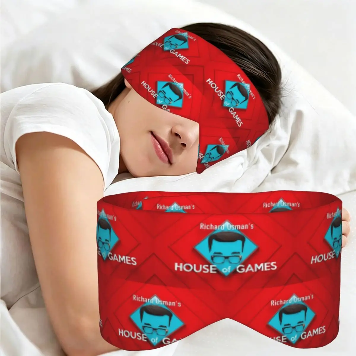 Richard Osman's House Of Gam sleep eye mask Light Blocking Portable Eye Cover for Girls Boys Office Nap Party Eyeshade eyepatch