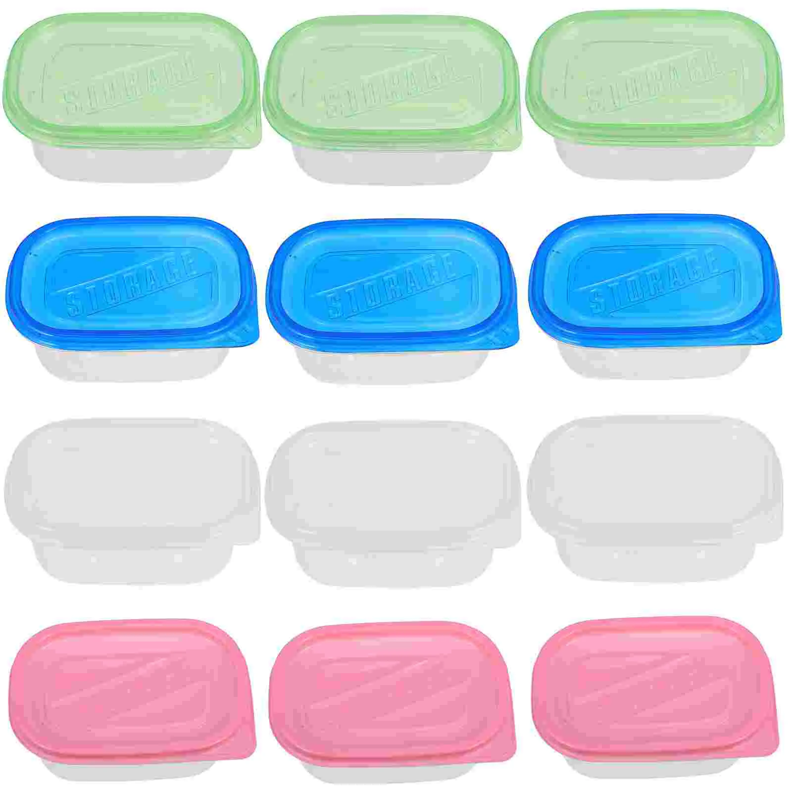 

12 Pcs Containers Refrigerator Boxes Packing Crisper Fruit Mini Lunch Lunchbox