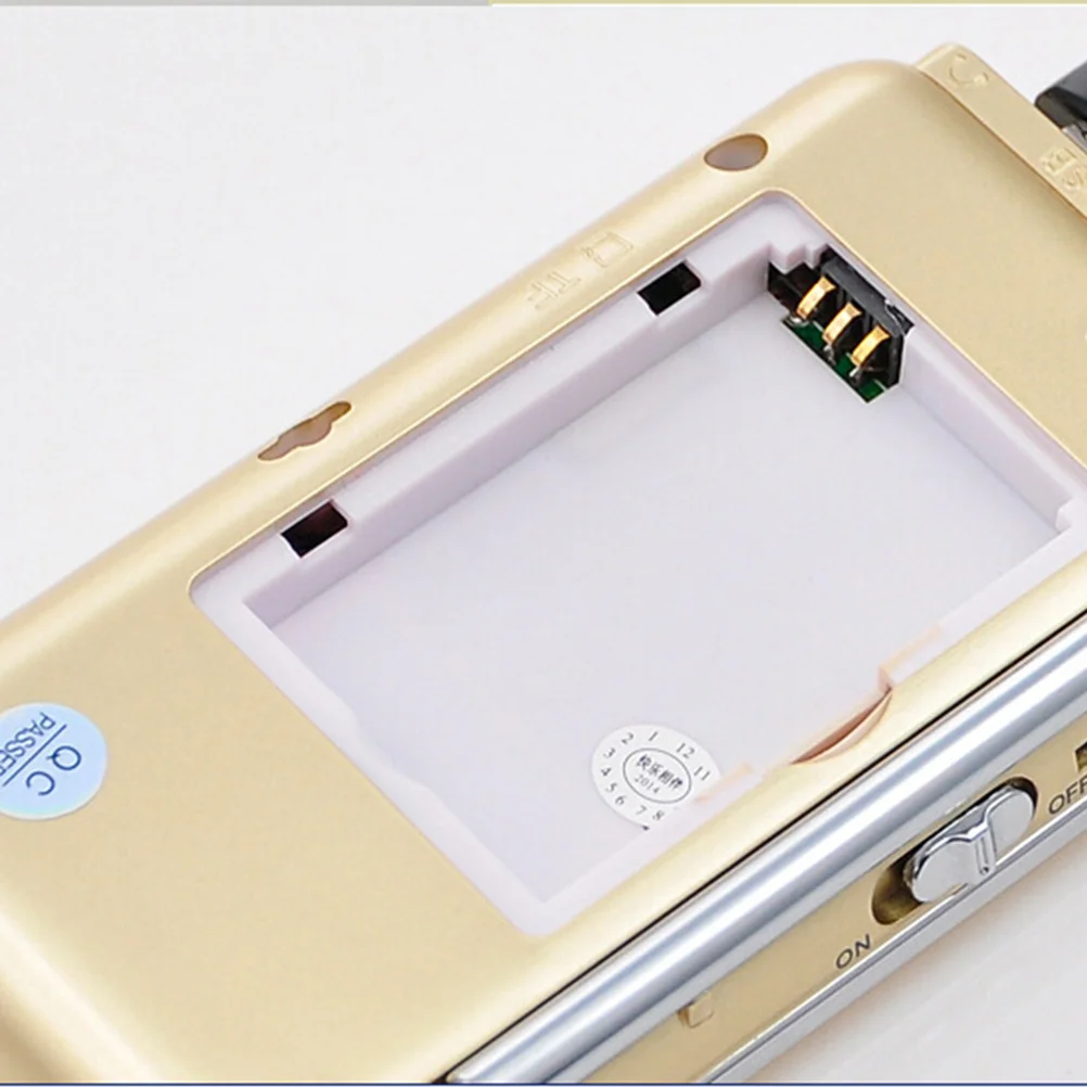 

Mini Radio Speaker Golden Ultra Thin Multi Purpose Portable Fm Radio Mp3 Player Micro Card U Disk Rechargeable Elderly