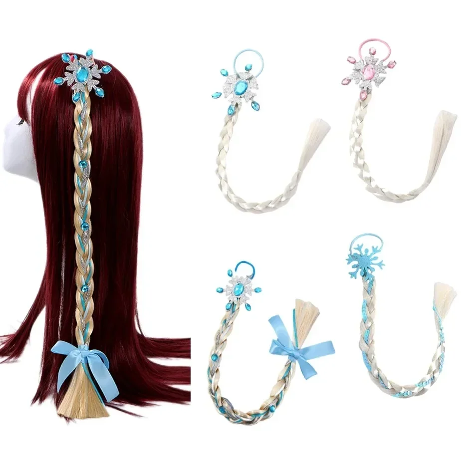 Aksesoris rambut anak perempuan, aksesoris rambut pelangi pita rambut anak perempuan, kepingan salju balita, elastis, aksesoris rambut bayi