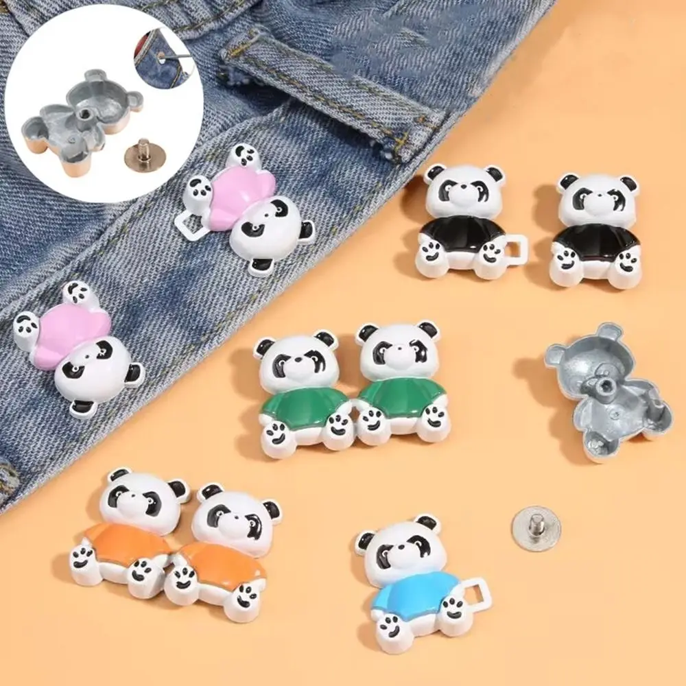 Bear Shaped Pant Waist Tightener Adjustable Jean Button Waist Clip Buckle Extender Jeans Button Attacher Pins Clothing Accessory