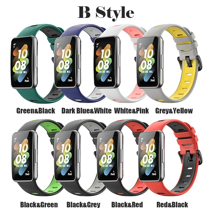 Silicone Strap For Huawei band 7 Sport Strap Smartwatch accessories Adjustable Replacement Bracelet For Huawei watch band 7