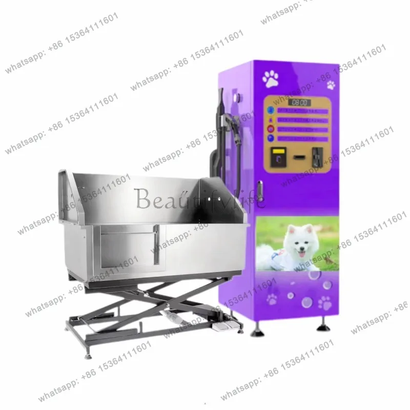 Automatic Dog Cat Washing Vending Machine Self Service Portable Pet Bathing System with Digital Timer Water Pressure